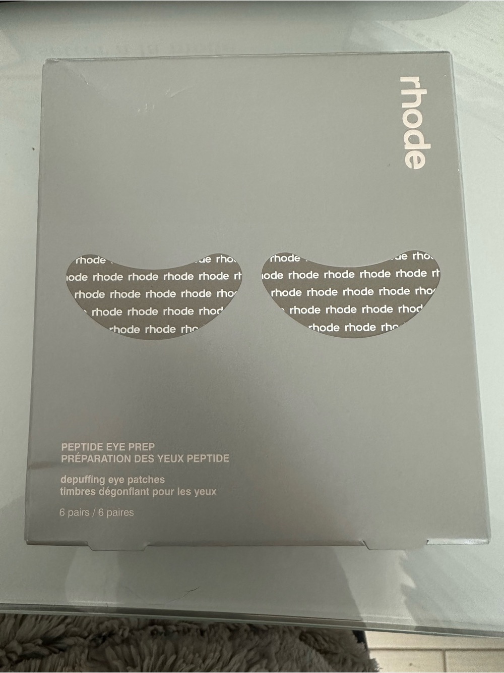 RHODE Peptide Eye Prep Depuffing Patches — Gray